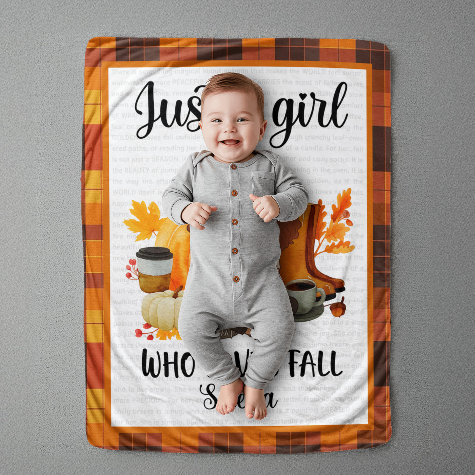 Personalized Sherpa Fleece Blanket Just a Girl-Express Your Love Gifts