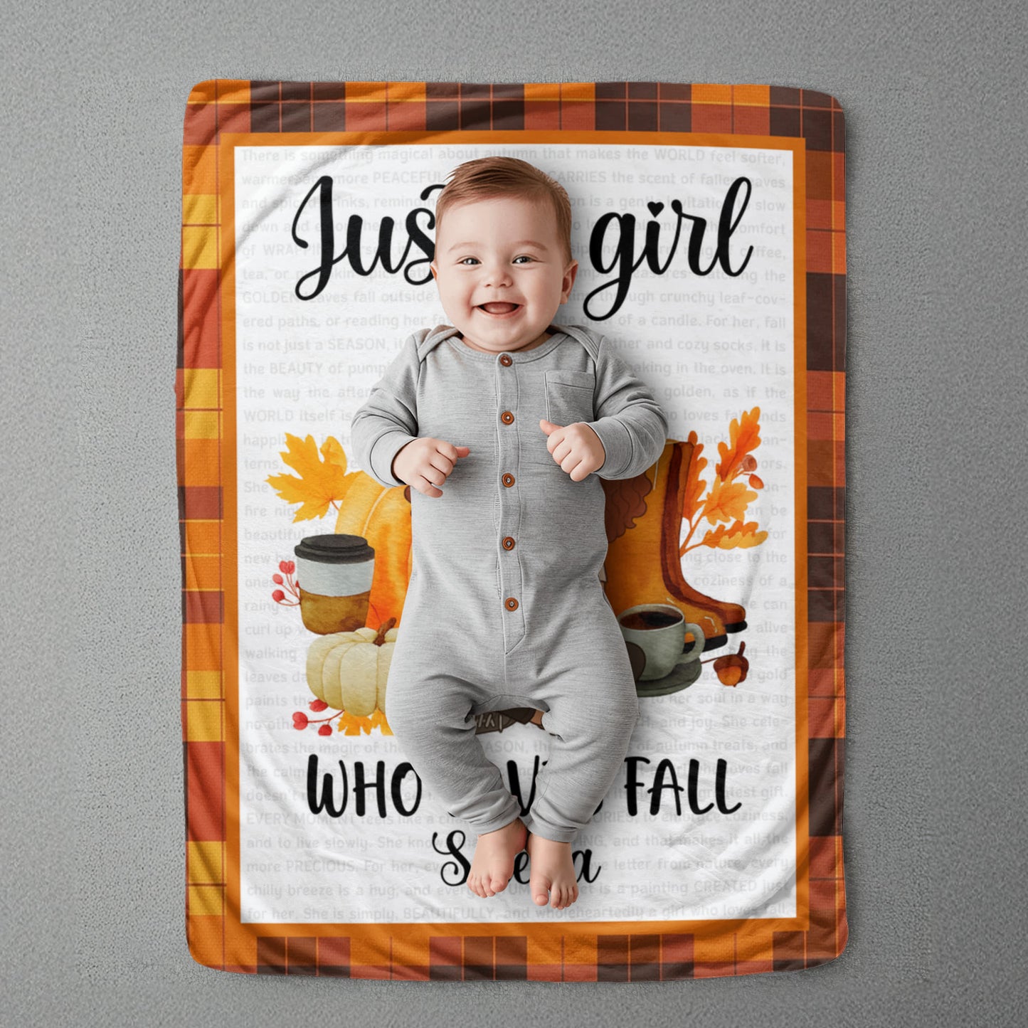 Personalized Sherpa Fleece Blanket Just a Girl-Express Your Love Gifts