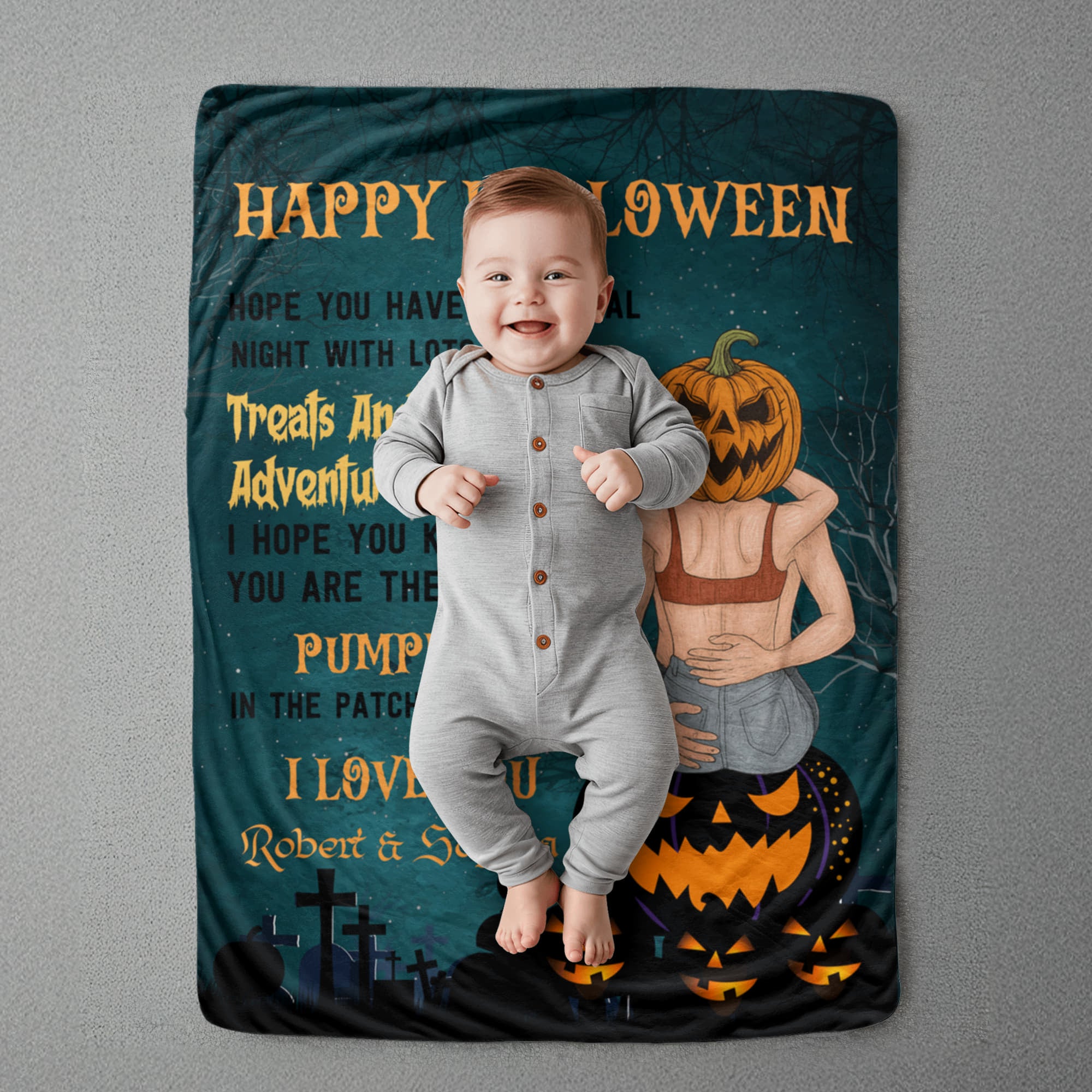 Personalized Sherpa Fleece BlanketTreats and Magical Adventure-Express Your Love Gifts