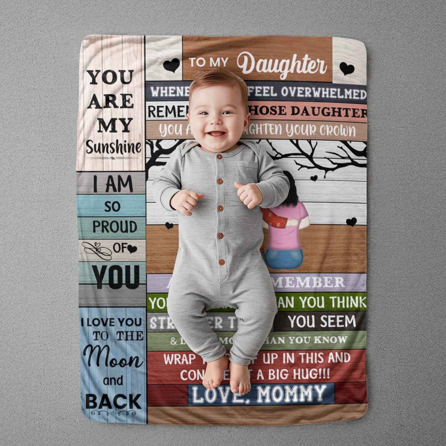 Sherpa Fleece Blanket To My Daughter You Are My SunShine-Express Your Love Gifts