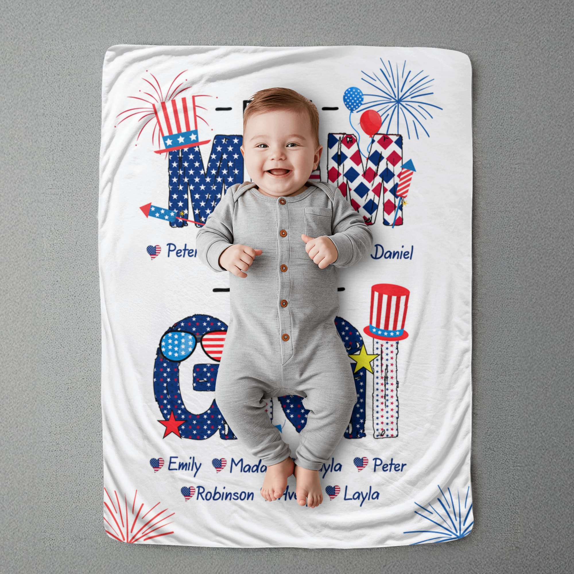 Personalized Sherpa Fleece Blanket First Mom-Express Your Love Gifts