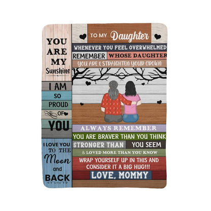 Sherpa Fleece Blanket To My Daughter You Are My SunShine-Express Your Love Gifts