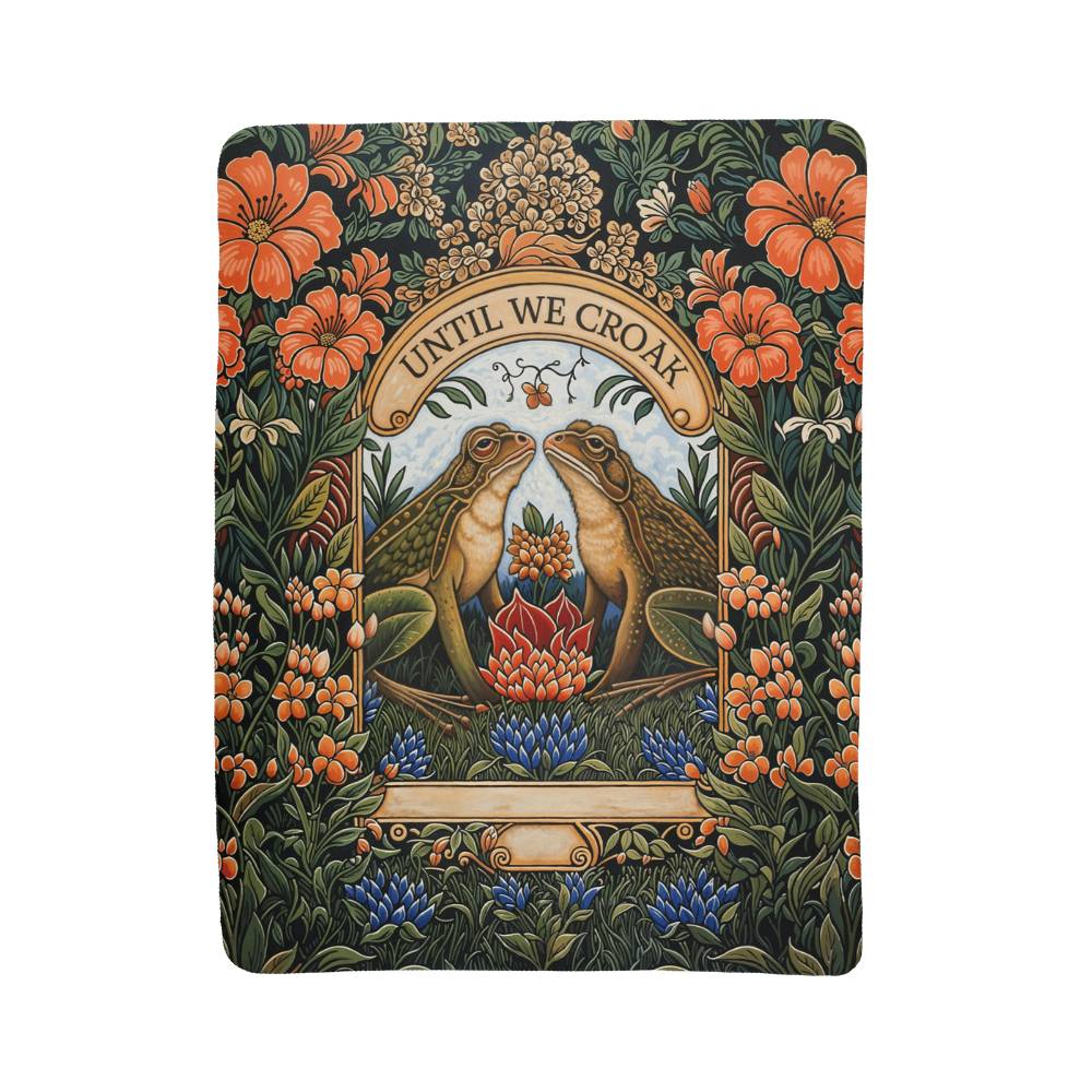 Until We Croak Portrait Sherpa Fleece Blanket-Express Your Love Gifts