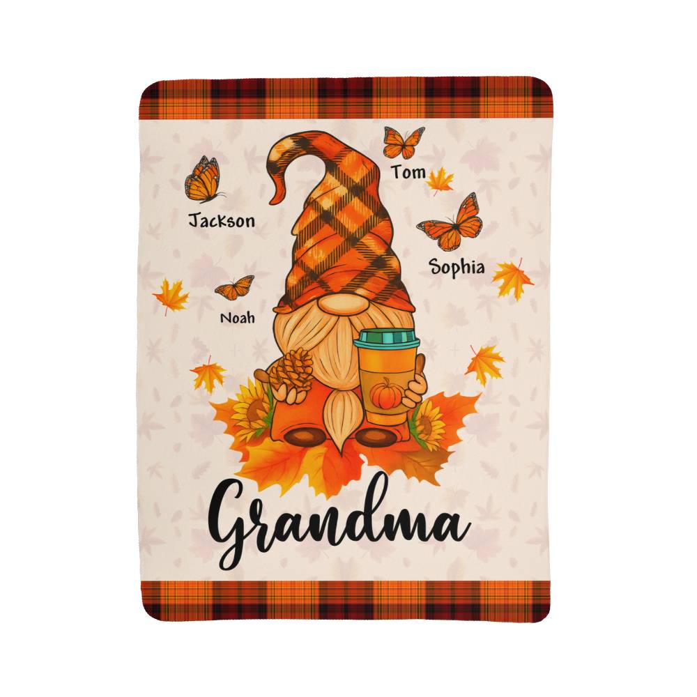 Personalized Sherpa Fleece Blanket Grandma-Express Your Love Gifts