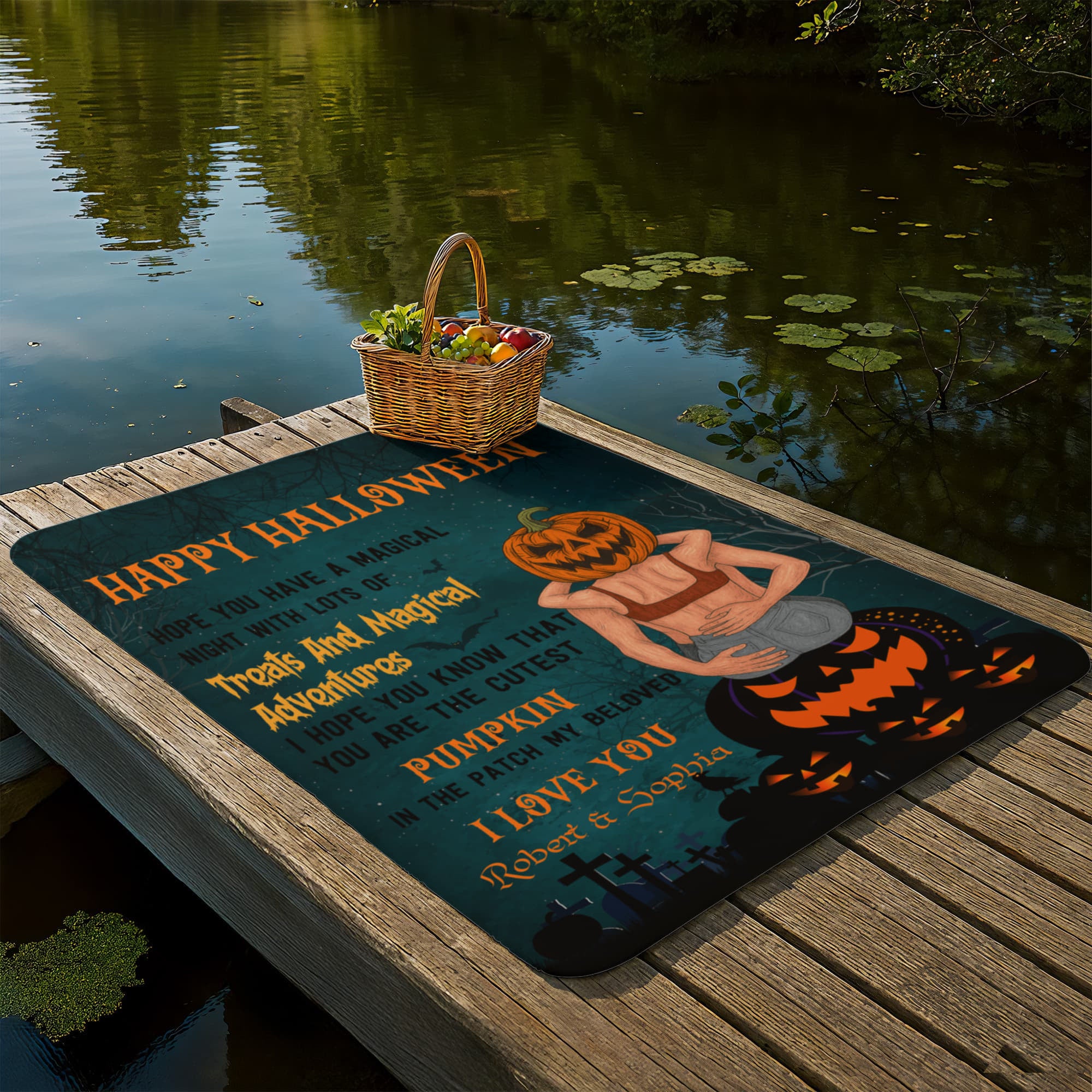 Personalized Sherpa Fleece BlanketTreats and Magical Adventure-Express Your Love Gifts