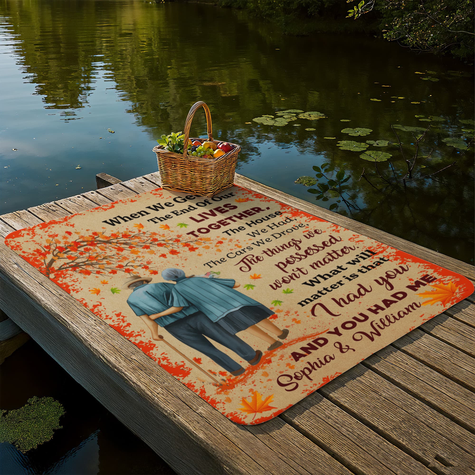 Personalized Sherpa Fleece Blanket I Had You and Me-Express Your Love Gifts