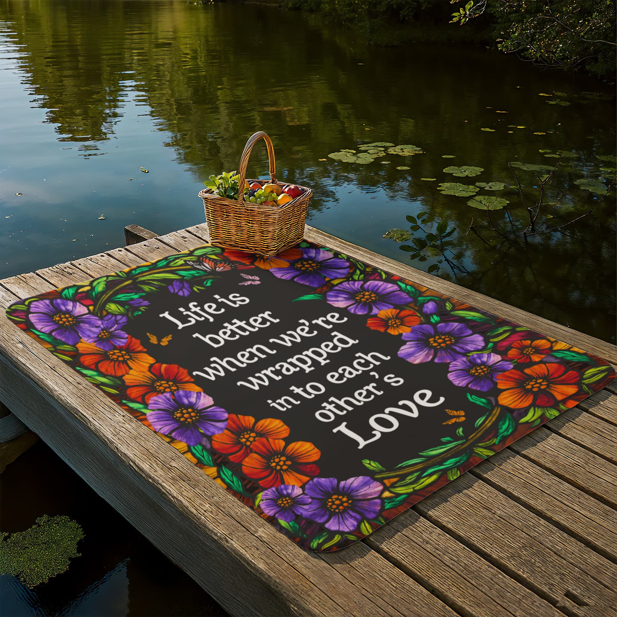 Life is Better Portrait Sherpa Fleece Blanket-Express Your Love Gifts