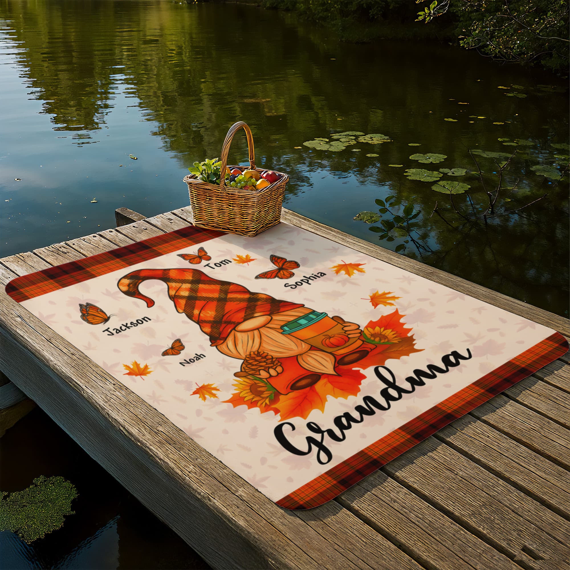 Personalized Sherpa Fleece Blanket Grandma-Express Your Love Gifts