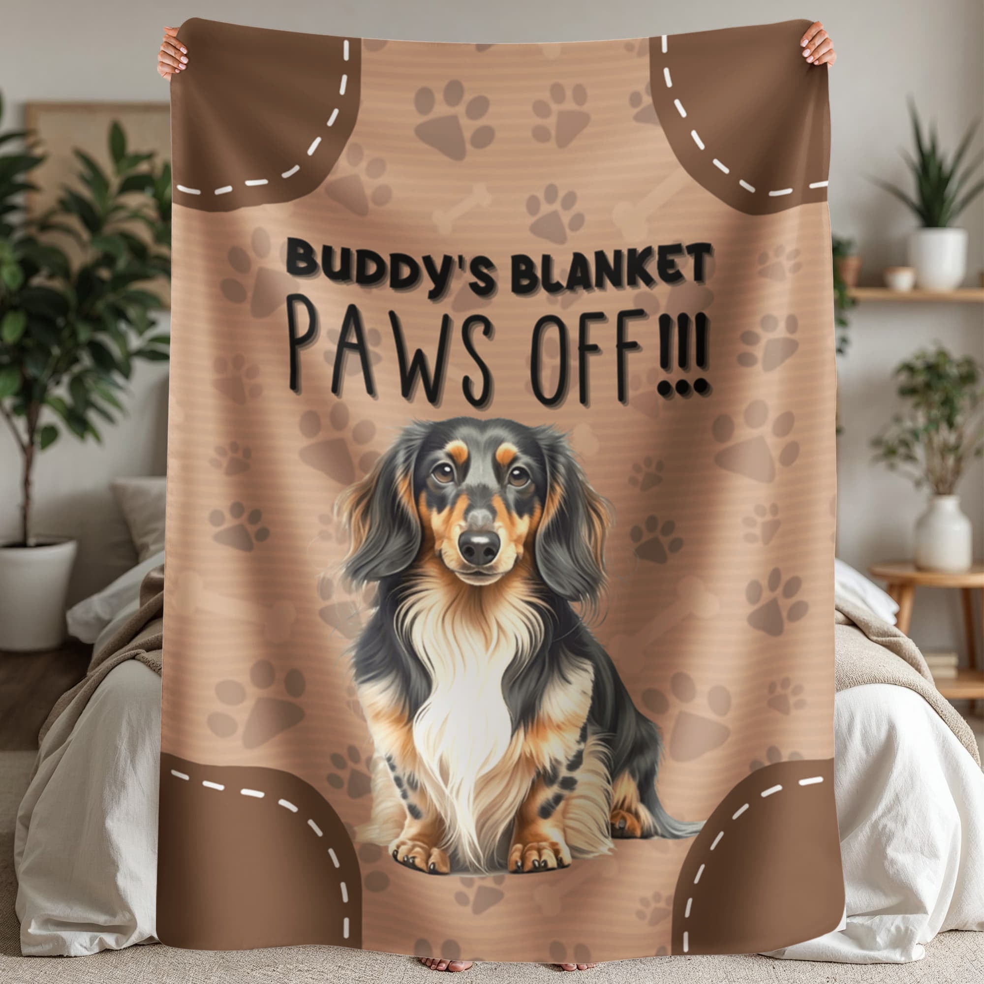 Sherpa Fleece Blanket Paws Off-Express Your Love Gifts