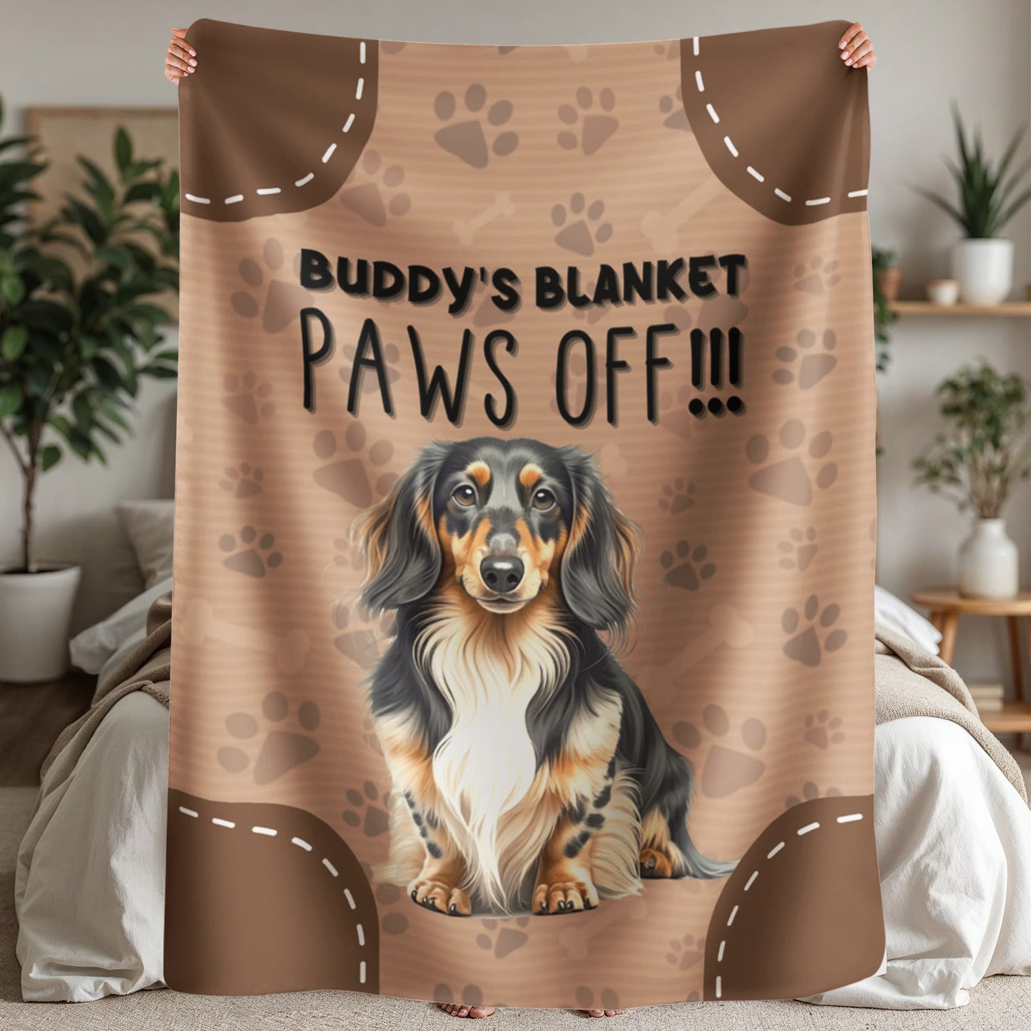 Sherpa Fleece Blanket Paws Off-Express Your Love Gifts