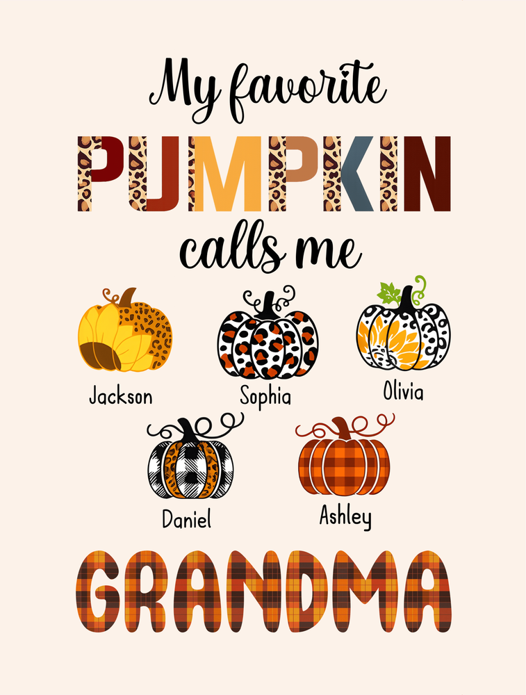 Personalized Sherpa Fleece Blanket Favorite Pumpkin-Express Your Love Gifts