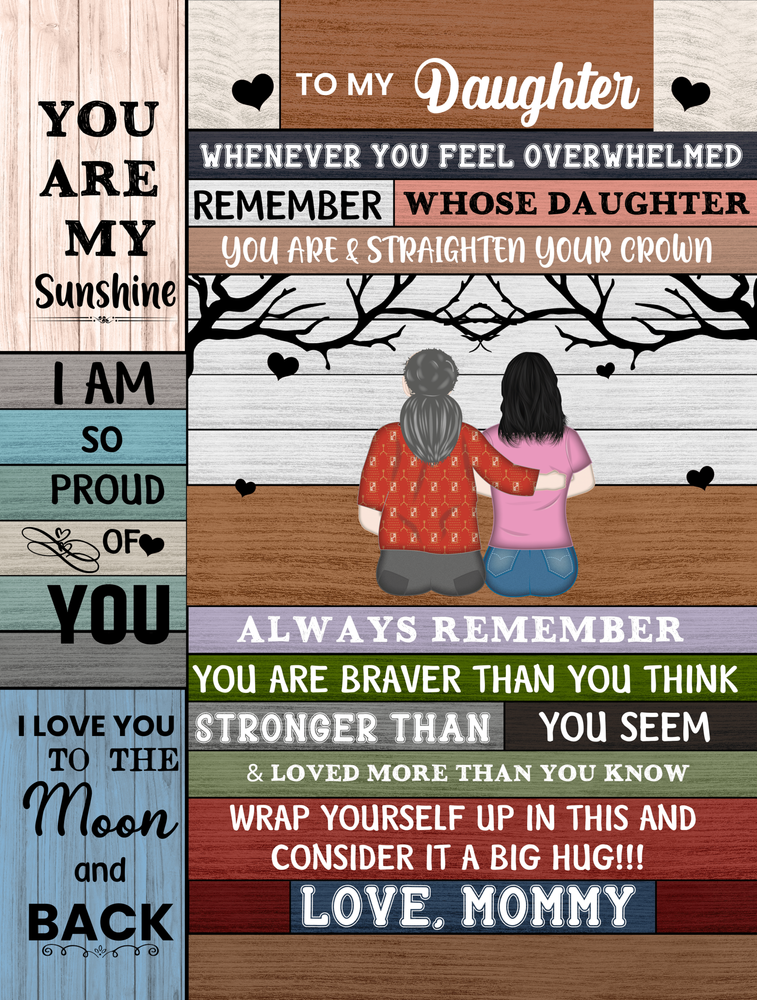 Sherpa Fleece Blanket To My Daughter You Are My SunShine-Express Your Love Gifts