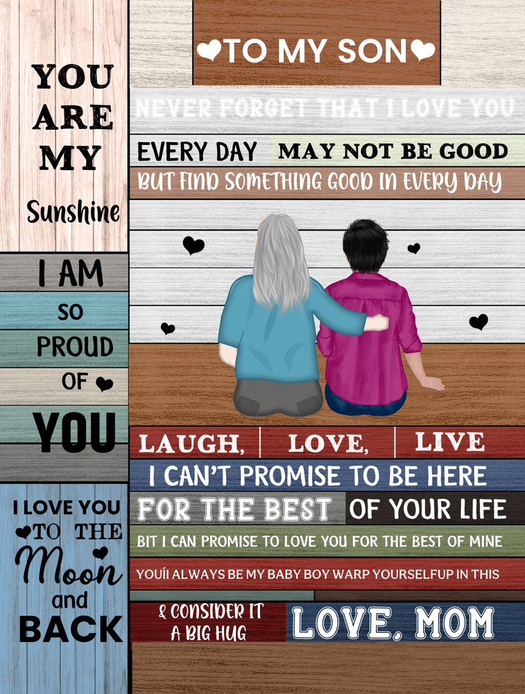Sherpa Fleece Blanket To My Son You Are My Sunshine-Express Your Love Gifts