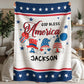 Personalized Sherpa Fleece Blanket God Bless America-Express Your Love Gifts