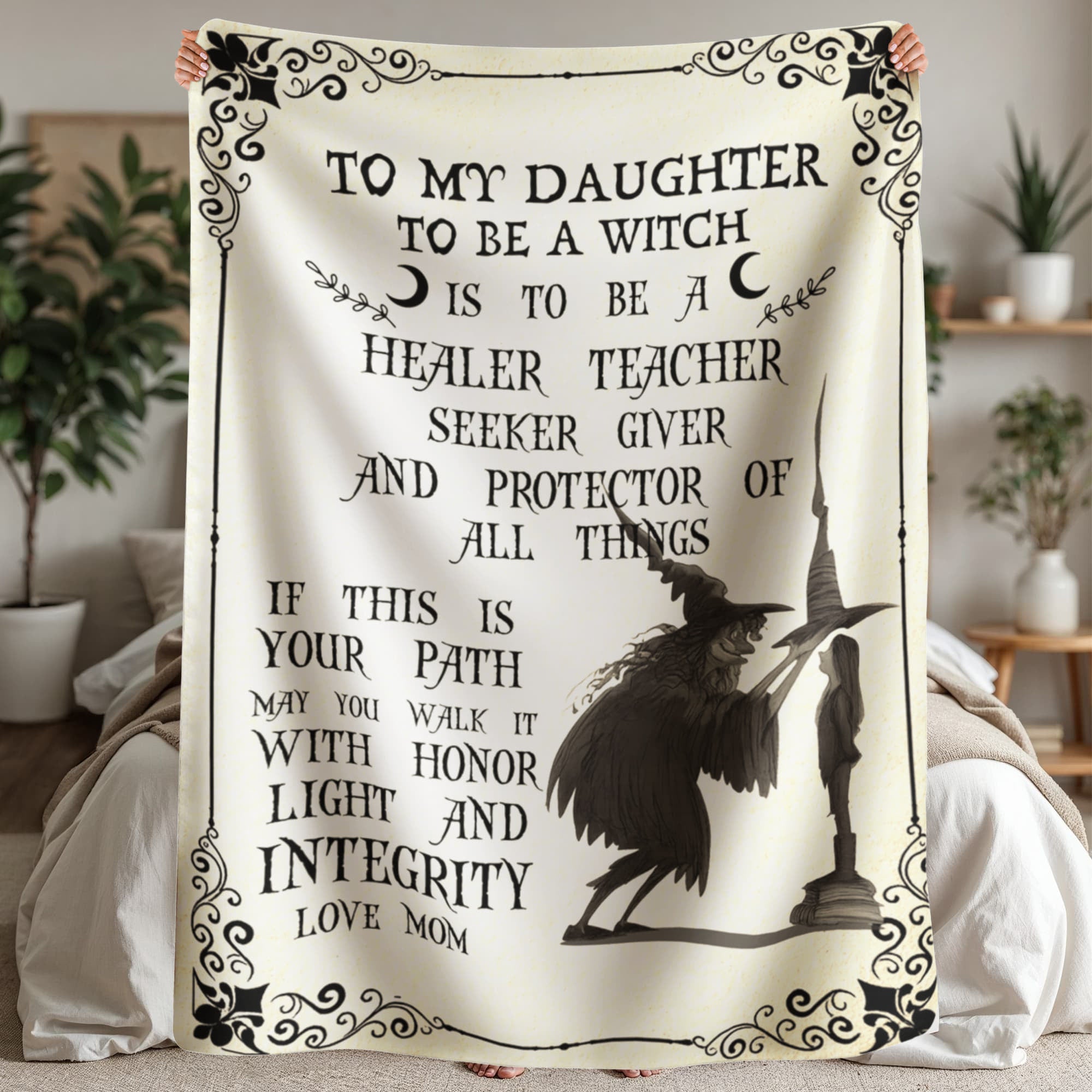 Sherpa Fleece Blanket To My Daughter To Be a Witch-Express Your Love Gifts