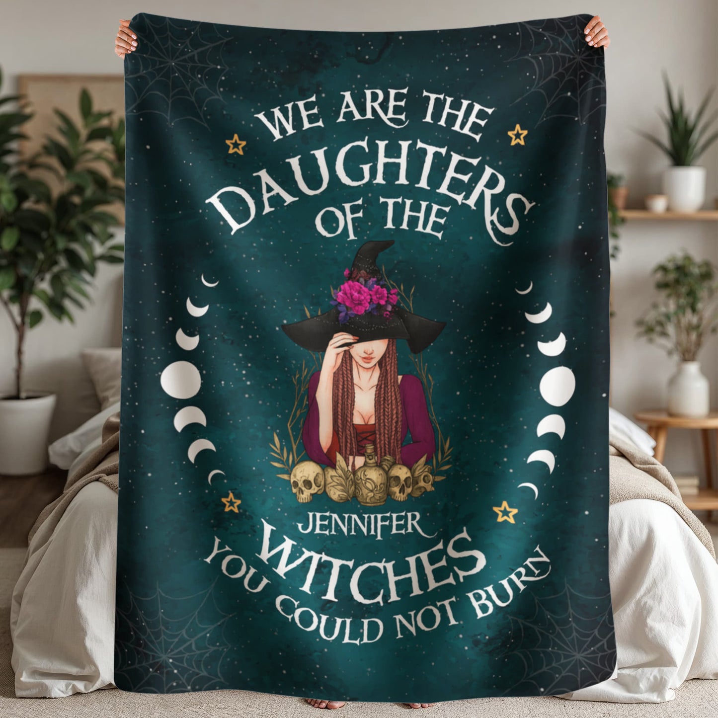 Personalized Sherpa Fleece Blanket Daughters of The Withches-Express Your Love Gifts