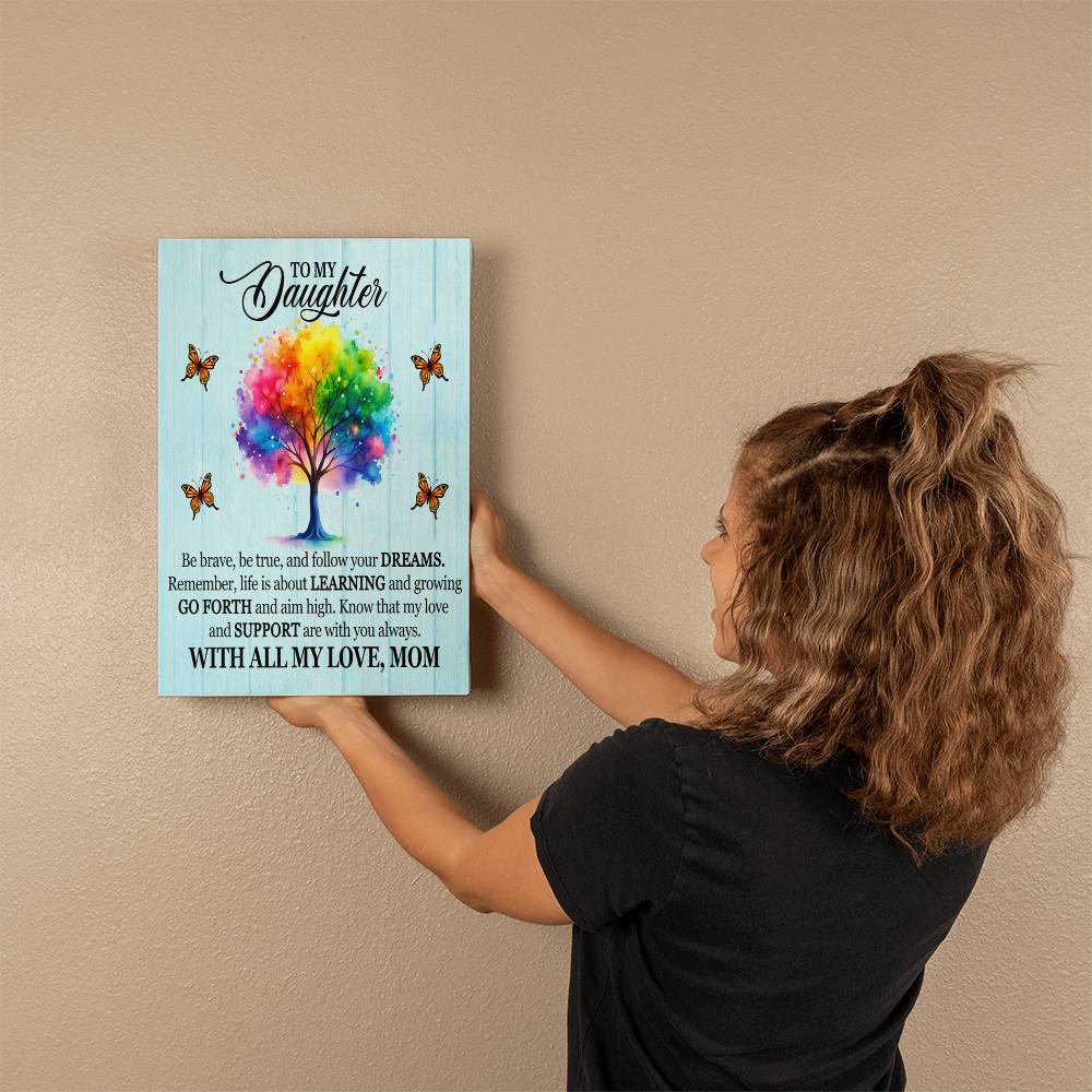 To My Daughter From Mom With All My Love Canvas-Express Your Love Gifts