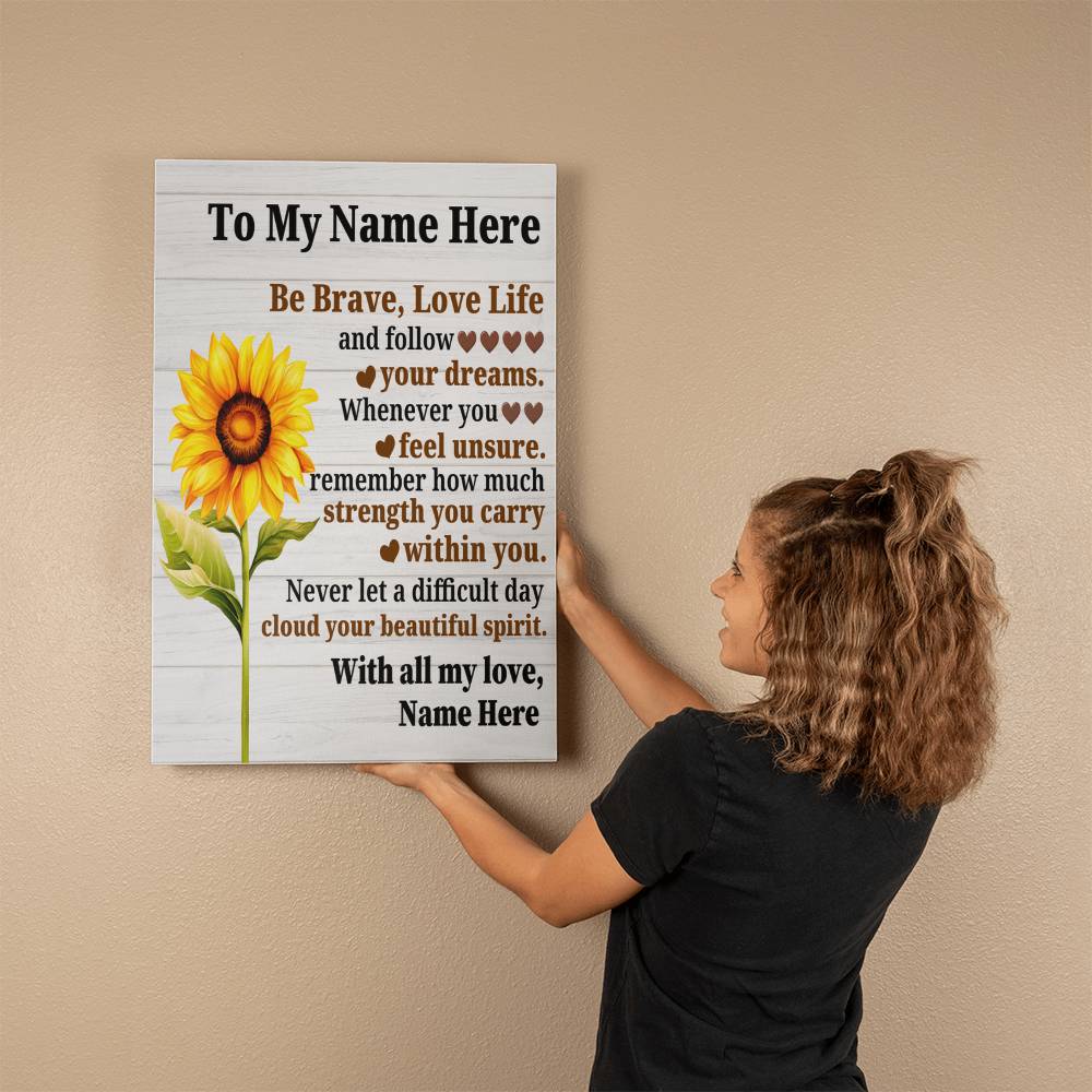 Personalized Be Brave Canvas-Express Your Love Gifts