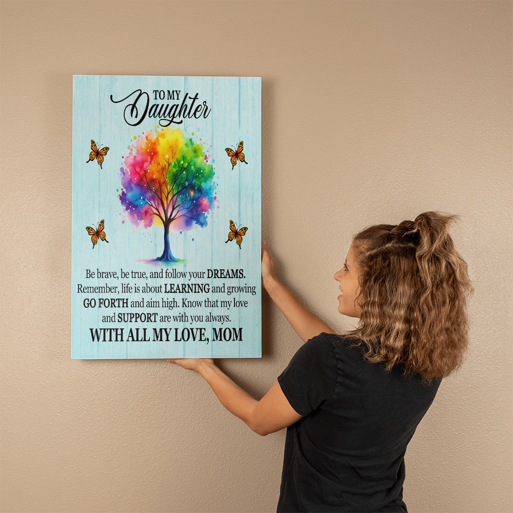 To My Daughter From Mom With All My Love Canvas-Express Your Love Gifts