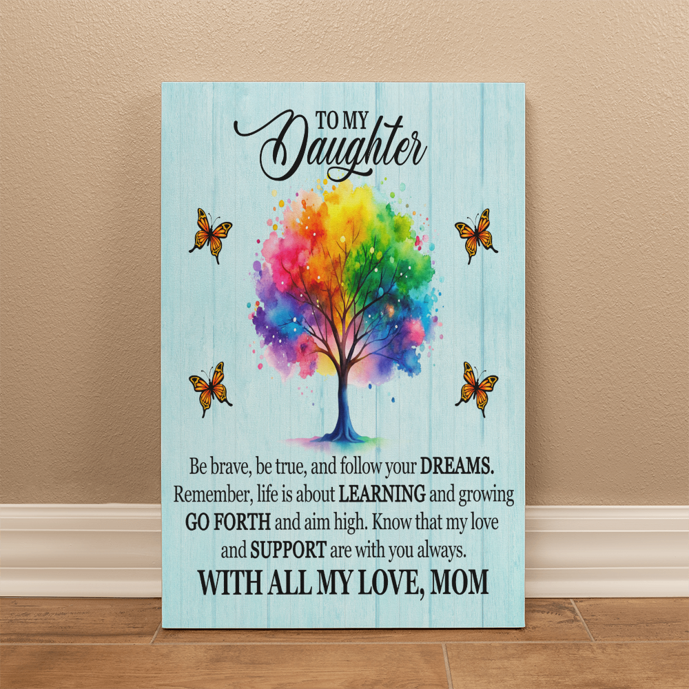 To My Daughter From Mom With All My Love Canvas-Express Your Love Gifts