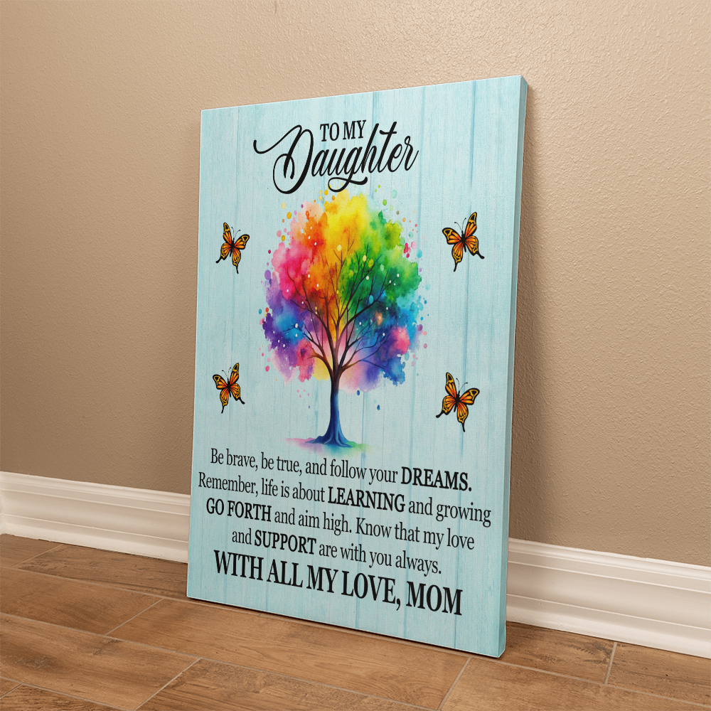 To My Daughter From Mom With All My Love Canvas-Express Your Love Gifts