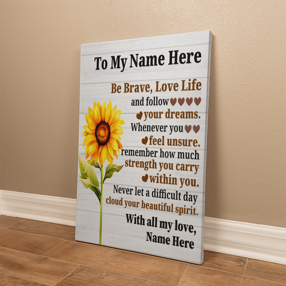 Personalized Be Brave Canvas-Express Your Love Gifts