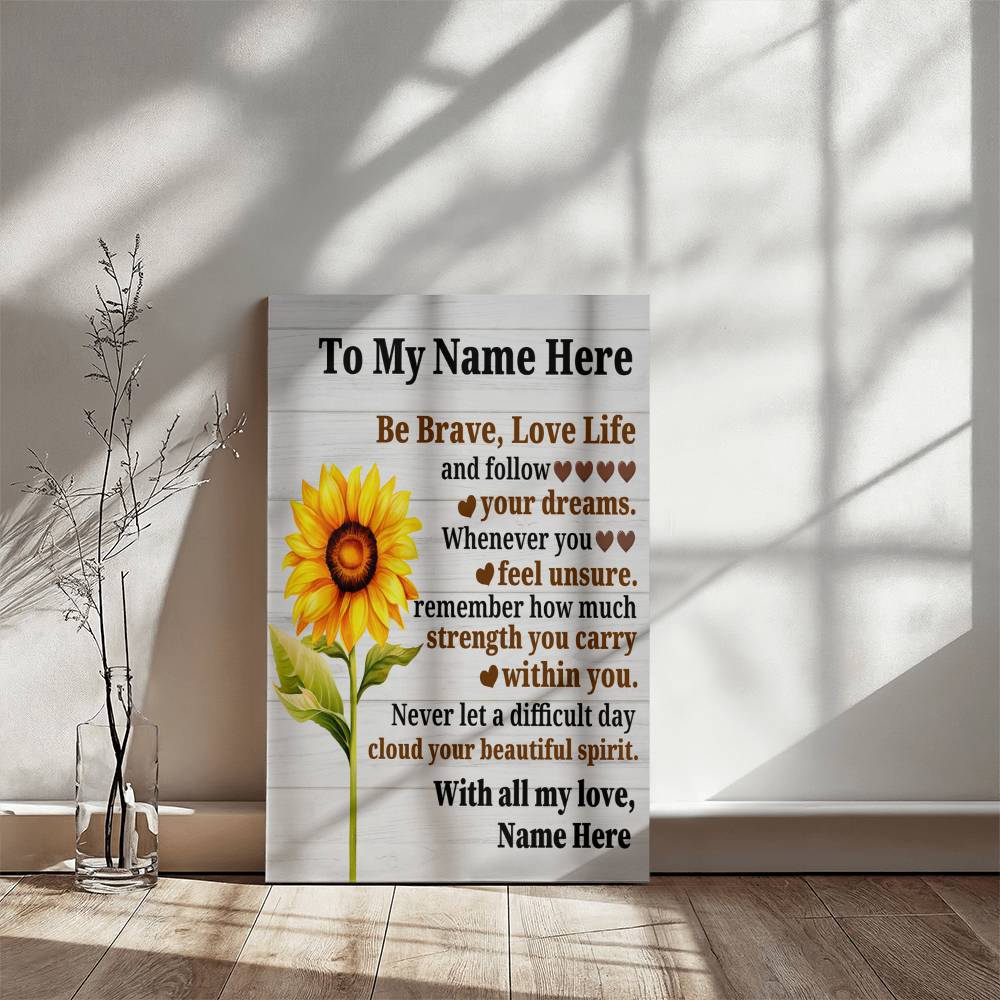 Personalized Be Brave Canvas-Express Your Love Gifts
