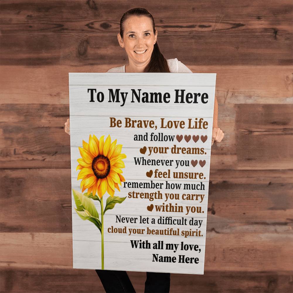 Personalized Be Brave Canvas-Express Your Love Gifts