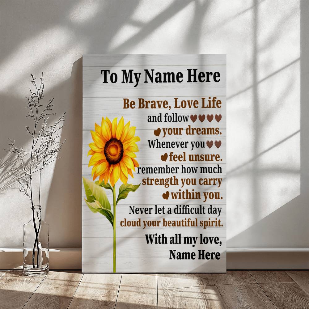 Personalized Be Brave Canvas-Express Your Love Gifts