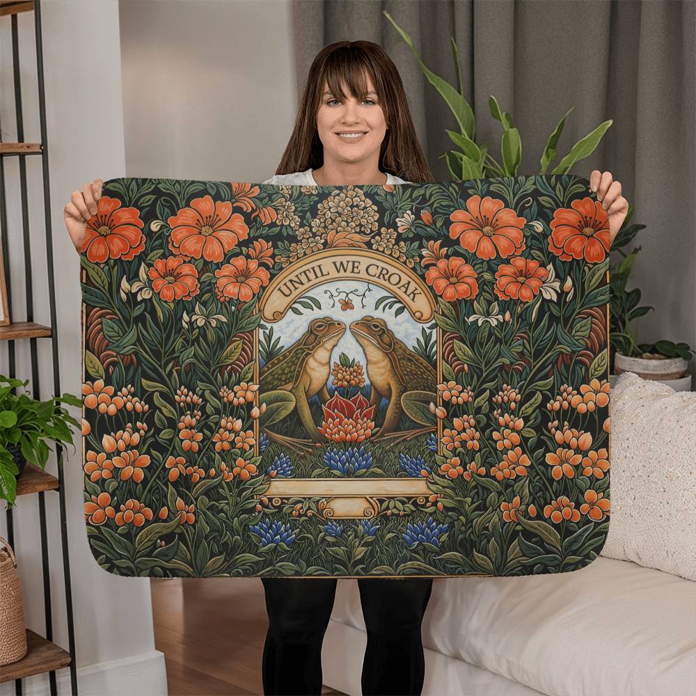 Until We Croak Sherpa Fleece Blanket-Express Your Love Gifts