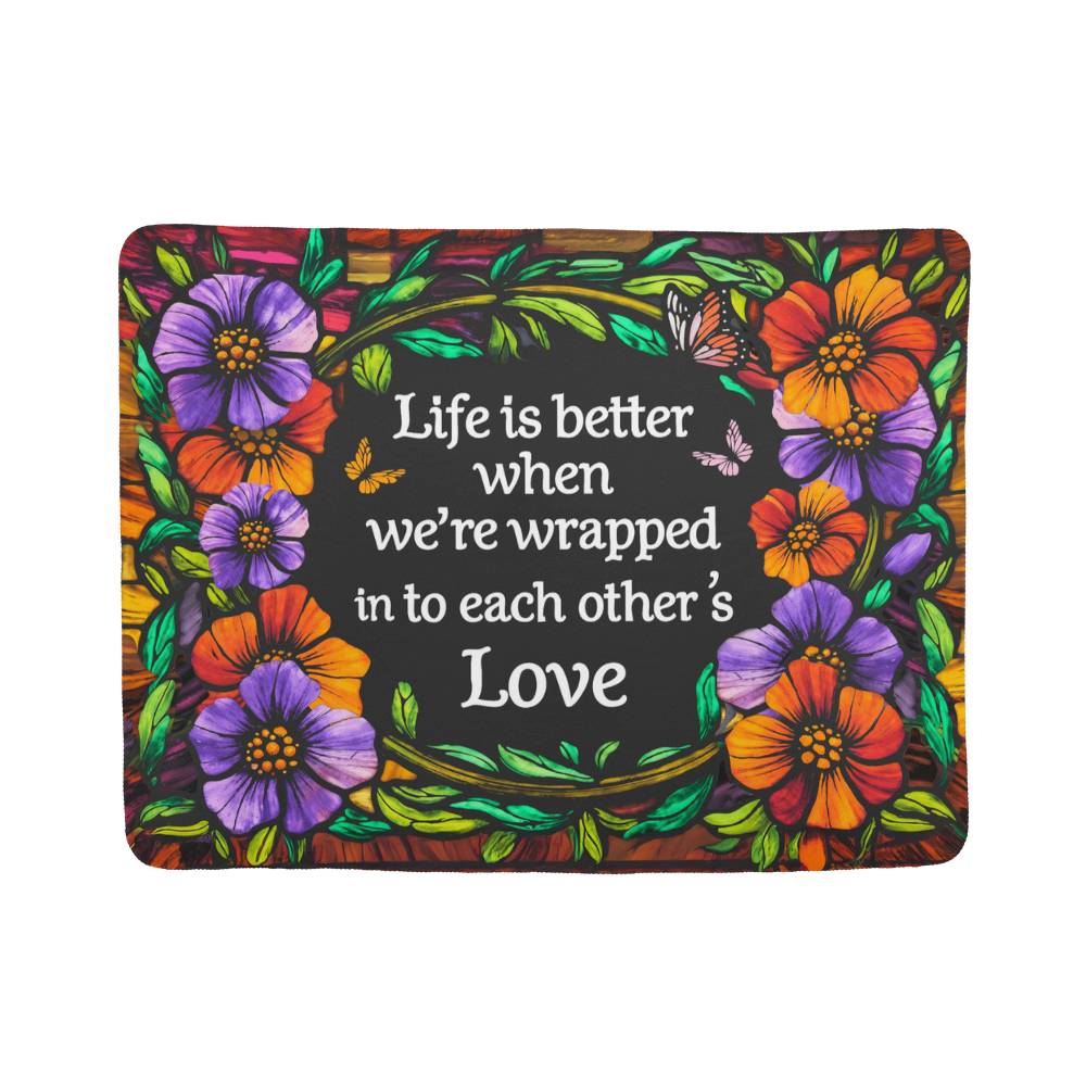 Life is Better Sherpa Fleece Blanket-Express Your Love Gifts