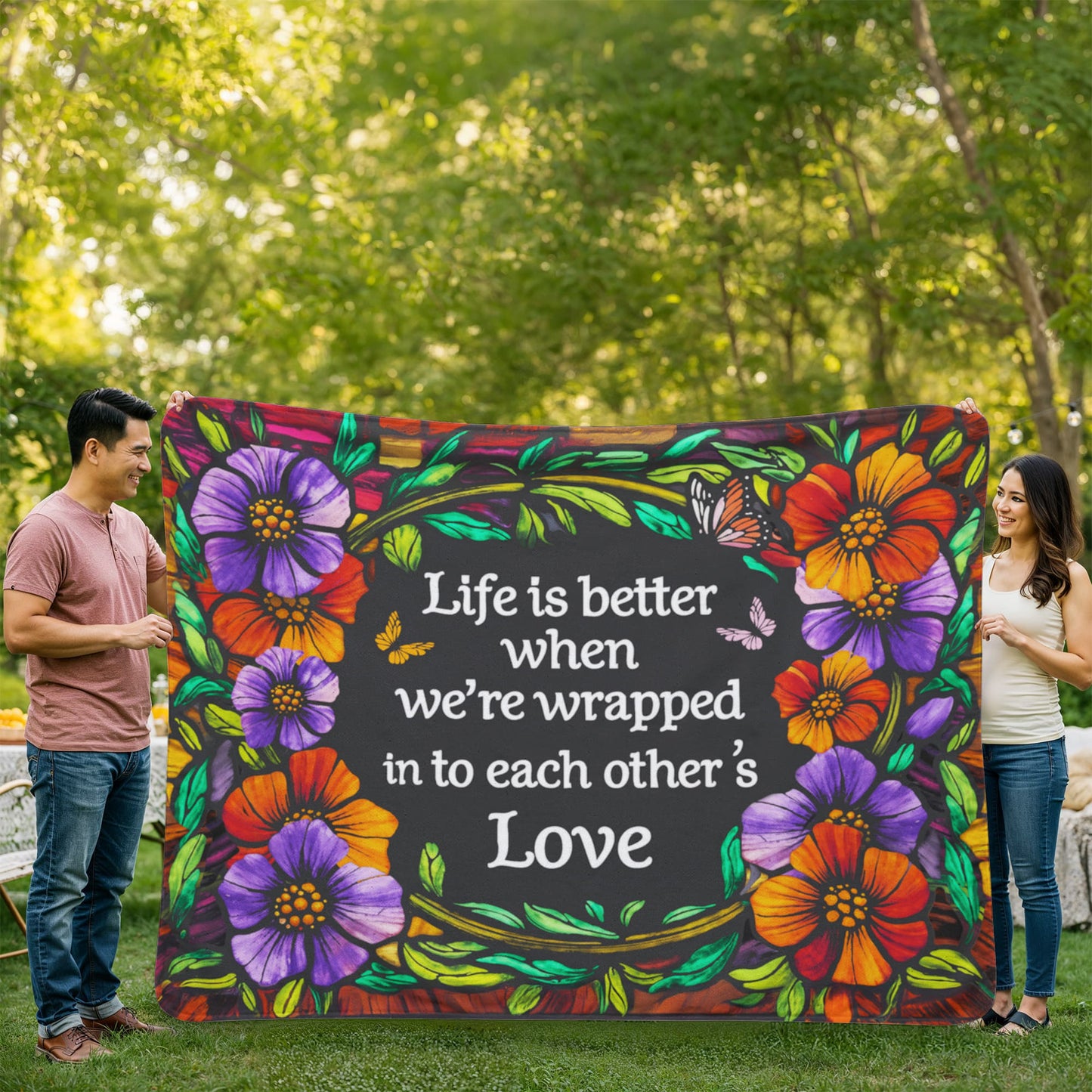 Life is Better Sherpa Fleece Blanket-Express Your Love Gifts