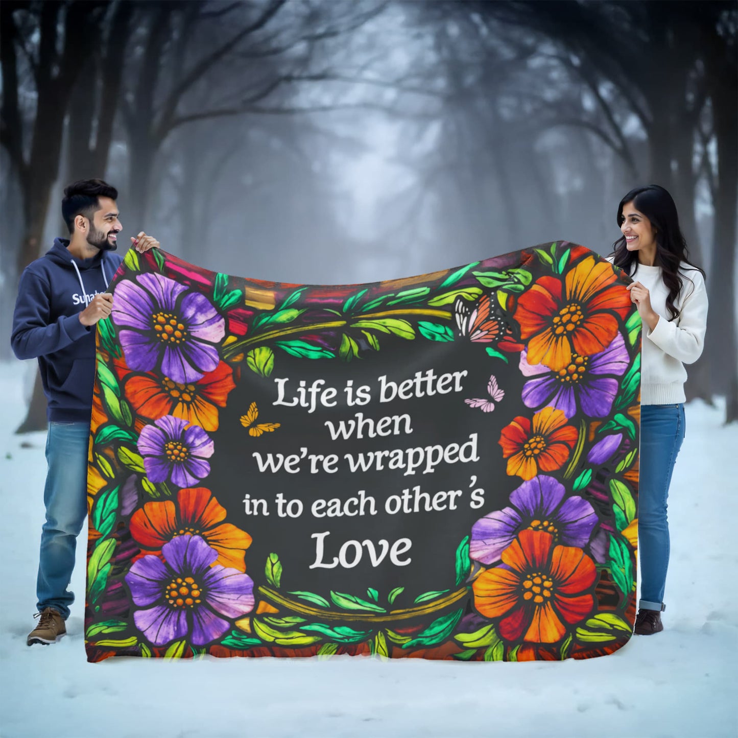 Life is Better Sherpa Fleece Blanket-Express Your Love Gifts