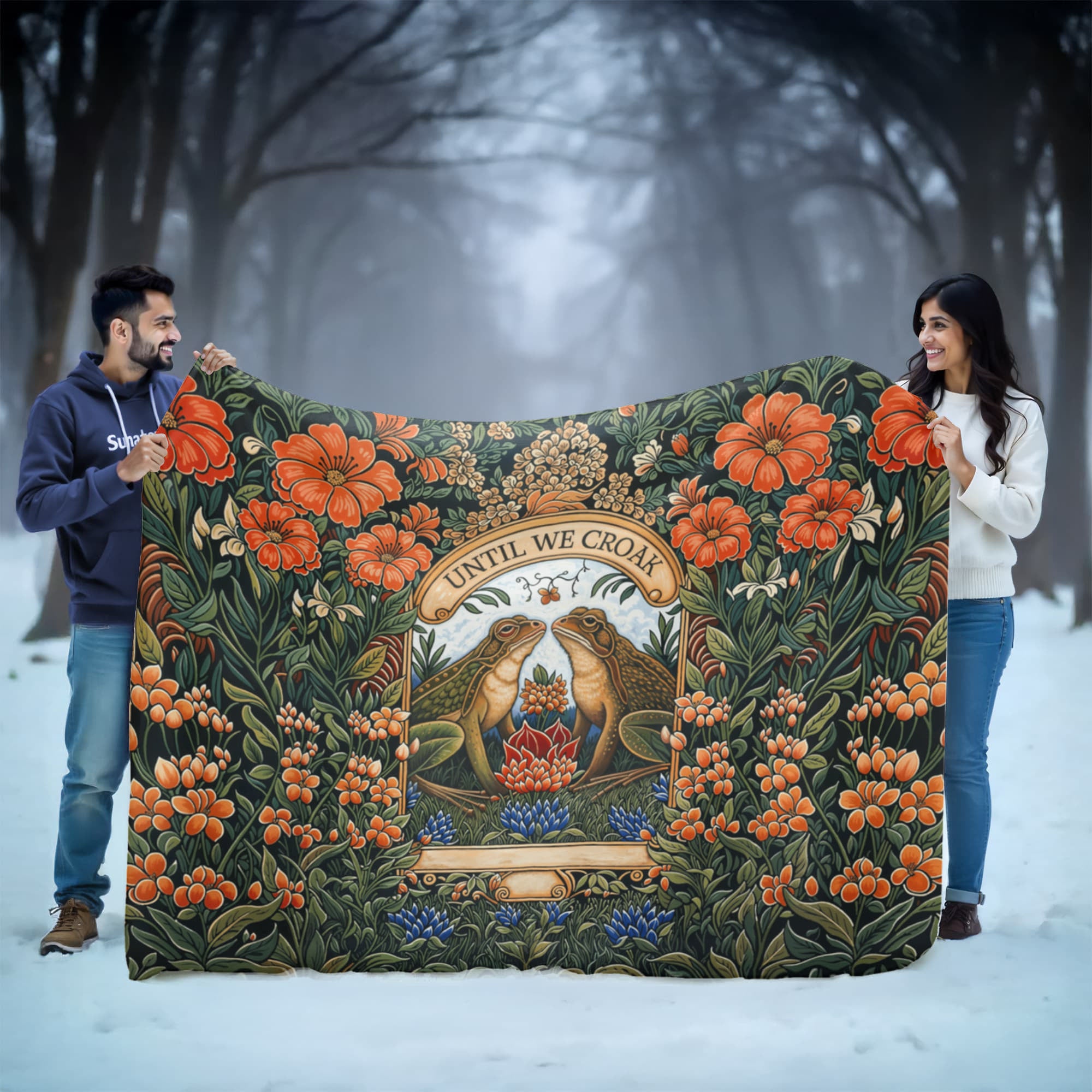 Until We Croak Sherpa Fleece Blanket-Express Your Love Gifts