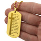 Everlasting Life John 3:16 Engraved Dog Tag Bible Necklace Stainless Steel or 18k Gold w 24" Chain-Express Your Love Gifts