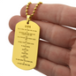The 10 Commandments 십계명 Engraved Dog Tag Bible Necklace Stainless Steel or 18k Gold w 24" Chain-Express Your Love Gifts