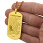 Firefighter's Prayer Dogtag Engraved Dog Tag Necklace Stainless Steel or 18k Gold w 24" Chain-Express Your Love Gifts