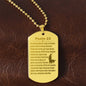 Psalm 23 Polish Psalm Dawida Engraved Dog Tag Necklace Stainless Steel or 18k Gold w 24" Chain-Express Your Love Gifts