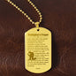 Firefighter's Prayer Dogtag Engraved Dog Tag Necklace Stainless Steel or 18k Gold w 24" Chain-Express Your Love Gifts