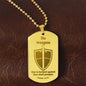 Isaiah 54.17 No Weapon Engraved Dog Tag Necklace Stainless Steel or 18k Gold w 24" Chain-Express Your Love Gifts