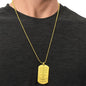 Ten Commandments Spanish Diez Mandamientos Engraved Dog Tag Necklace Stainless Steel or 18k Gold w 24" Chain-Express Your Love Gifts