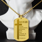Man of God Pursuing 1 Timothy 6.11 Engraved Dog Tag Necklace Stainless Steel or 18k Gold w 24" Chain-Express Your Love Gifts