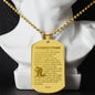 Firefighter's Prayer Dogtag Engraved Dog Tag Necklace Stainless Steel or 18k Gold w 24" Chain-Express Your Love Gifts