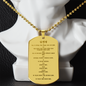The 10 Commandments 십계명 Engraved Dog Tag Bible Necklace Stainless Steel or 18k Gold w 24" Chain-Express Your Love Gifts