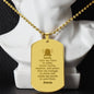 Dispatcher's Prayer Engraved Dog Tag Necklace Stainless Steel or 18k Gold w 24" Chain-Express Your Love Gifts
