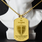 Isaiah 54.17 No Weapon Engraved Dog Tag Necklace Stainless Steel or 18k Gold w 24" Chain-Express Your Love Gifts