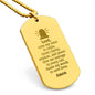 Dispatcher's Prayer Engraved Dog Tag Necklace Stainless Steel or 18k Gold w 24" Chain-Express Your Love Gifts