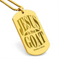 Jesus is the GOAT Matthew 28.18 Engraved Dog Tag Necklace Stainless Steel or 18k Gold w 24" Chain-Express Your Love Gifts