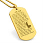 Korean Psalm 23 시편 23편 Engraved Dog Tag Bible Necklace Stainless Steel or 18k Gold w 24" Chain-Express Your Love Gifts