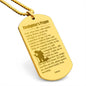 Firefighter's Prayer Dogtag Engraved Dog Tag Necklace Stainless Steel or 18k Gold w 24" Chain-Express Your Love Gifts